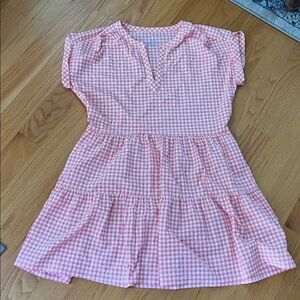 Vineyard Vines Dress Harbor Tiered Notch-Neck Gingham size M
